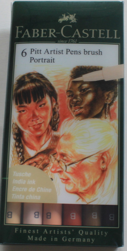 Preview: Faber-Castell Pitt Artist Pen Brush Tuschestift, 6er Etui, verschiedene Varianten